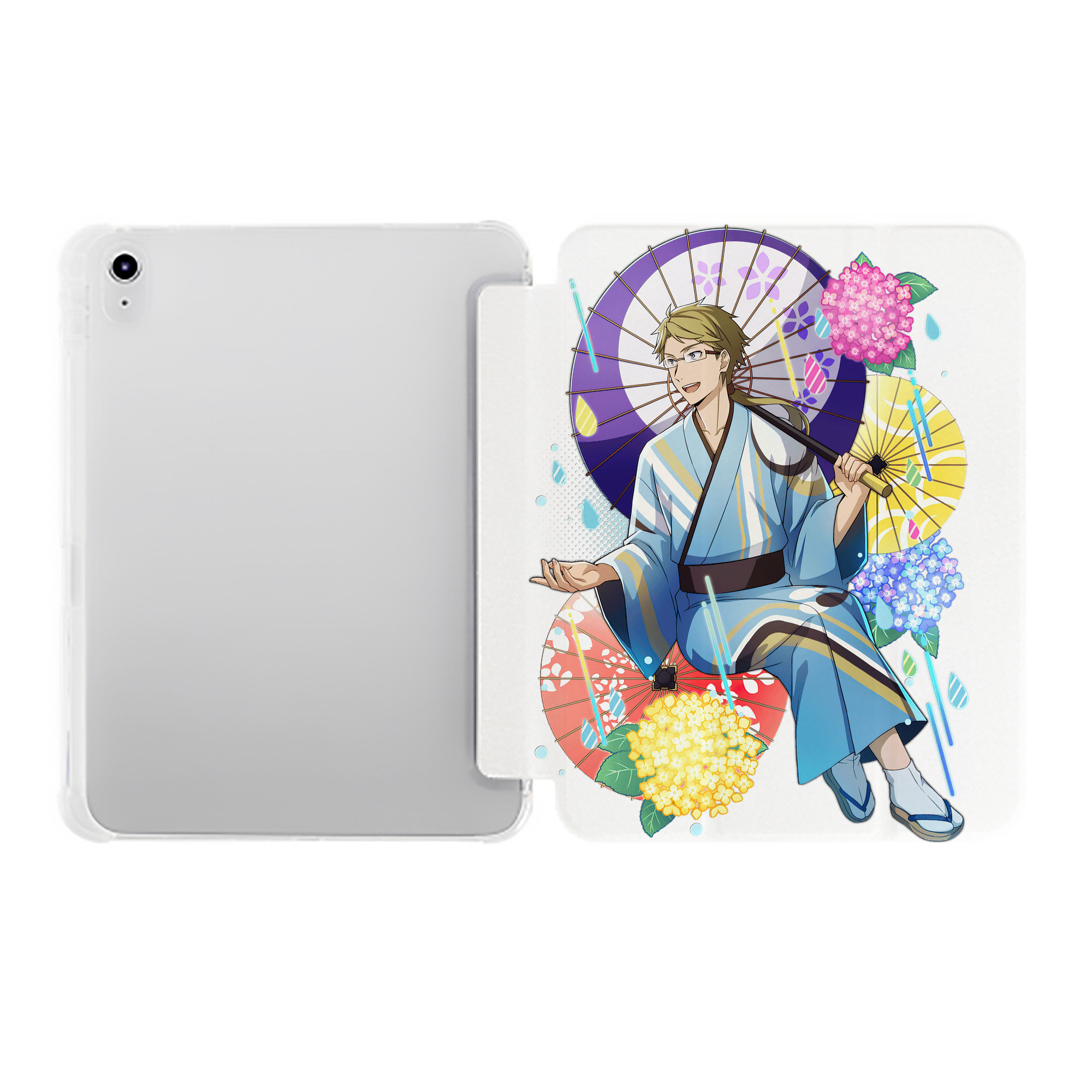 （画像用） 文豪ストレイドッグス Bungo Stray Dogs IPad ケース ペン収納付き 三つ折りスタンド PUレザー×シリコン 対応機種9.5/10.5/10.9インチ